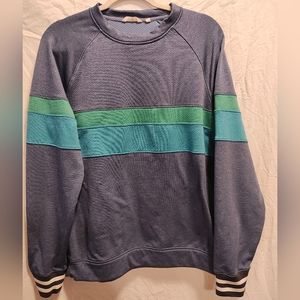 Cotopaxi Large Blue and Green Bandera Crewneck Sweatshirt